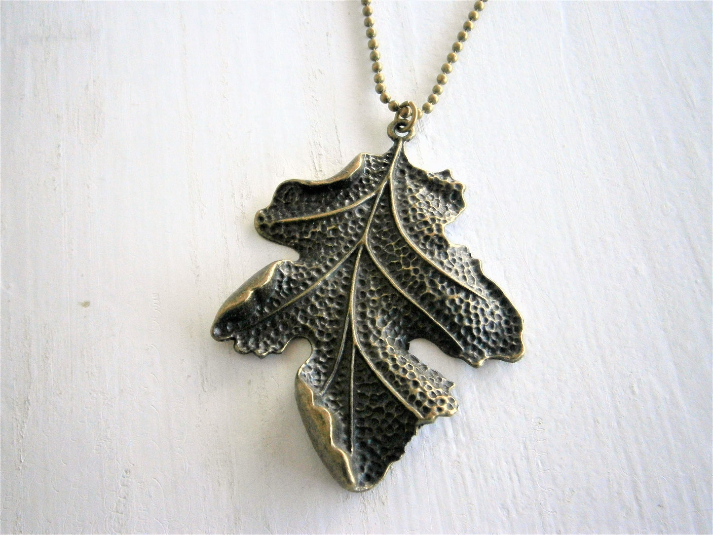 Antique Bronze Large Leaf Charm Pendant Necklace/Boho Necklace/Leaf Necklace/Nature Necklace/Long Necklace/Nature Inspired/Boho Jewelry