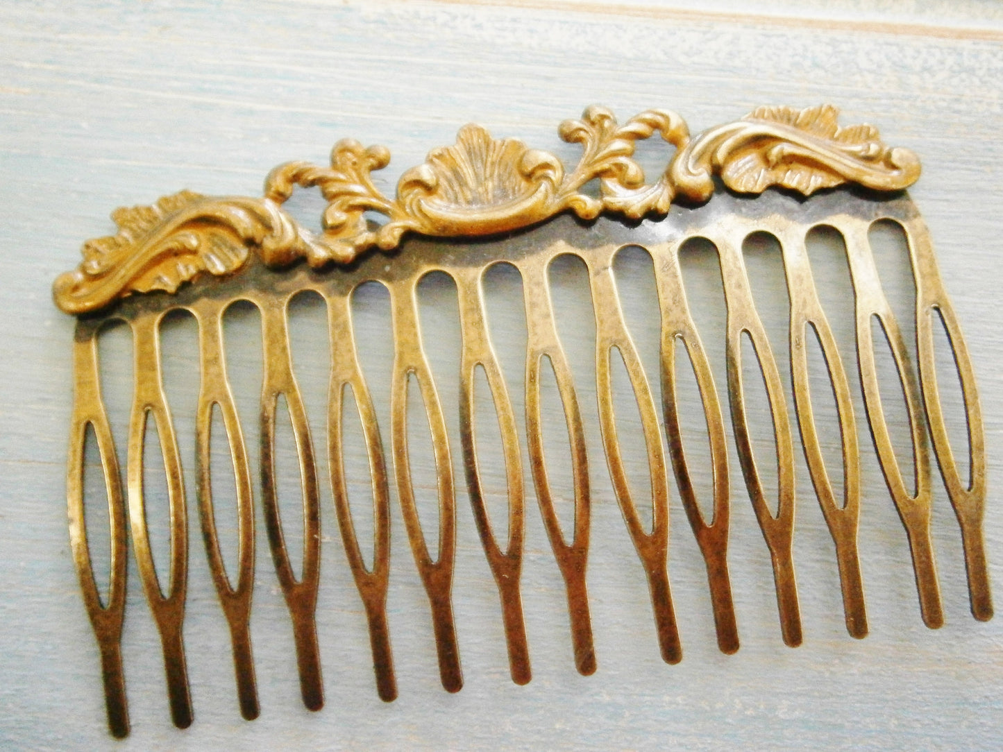 Large Antique Gold Patina Filigree Hair Comb - Vintage Inspired/Shabby Chic/Bohemian/Hair Accessory/Bridesmaids Gifts/Bridal Hair Accessory