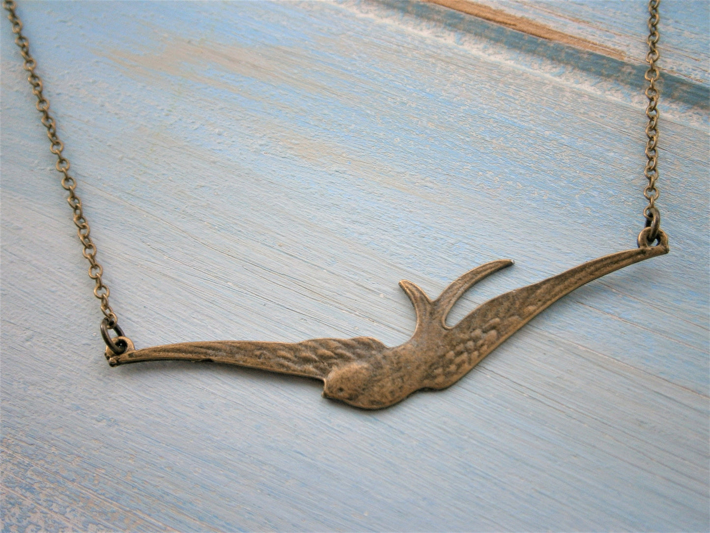 Antique Bronze Bird Necklace Charm/Boho Necklace/Nature Necklace/Woodland Necklace/Bohemian Jewelry/Bird Necklace/Bridesmaid Gift/Necklace