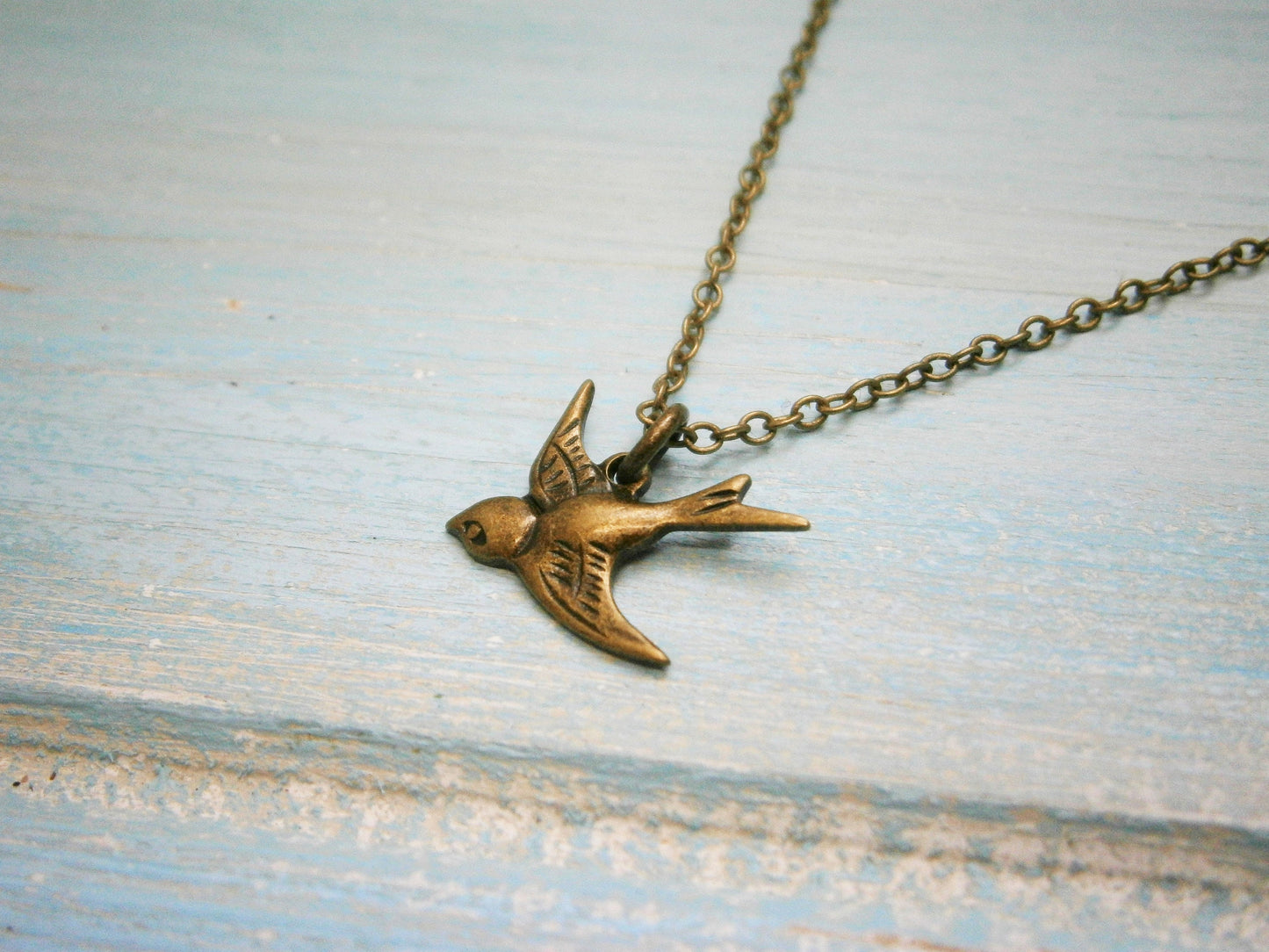 Antique Bronze Small Bird Necklace Charm/Boho Necklace/Nature Necklace/Woodland Necklace/Bohemian Jewelry/Bird Necklace/Bridesmaid Gift