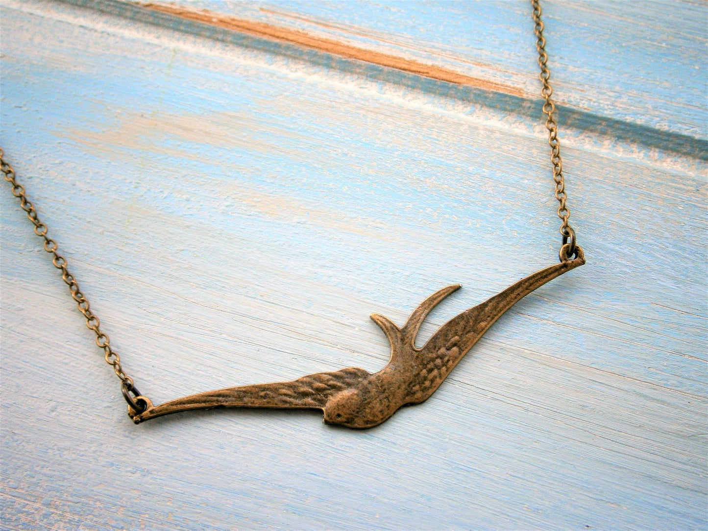 Antique Bronze Bird Necklace Charm/Boho Necklace/Nature Necklace/Woodland Necklace/Bohemian Jewelry/Bird Necklace/Bridesmaid Gift/Necklace