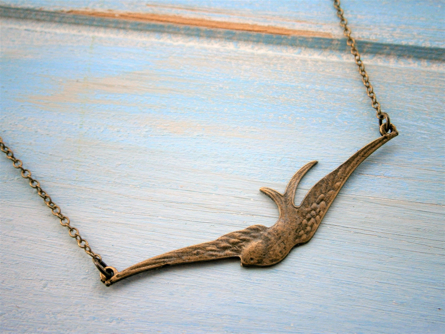 Antique Bronze Bird Necklace Charm/Boho Necklace/Nature Necklace/Woodland Necklace/Bohemian Jewelry/Bird Necklace/Bridesmaid Gift/Necklace