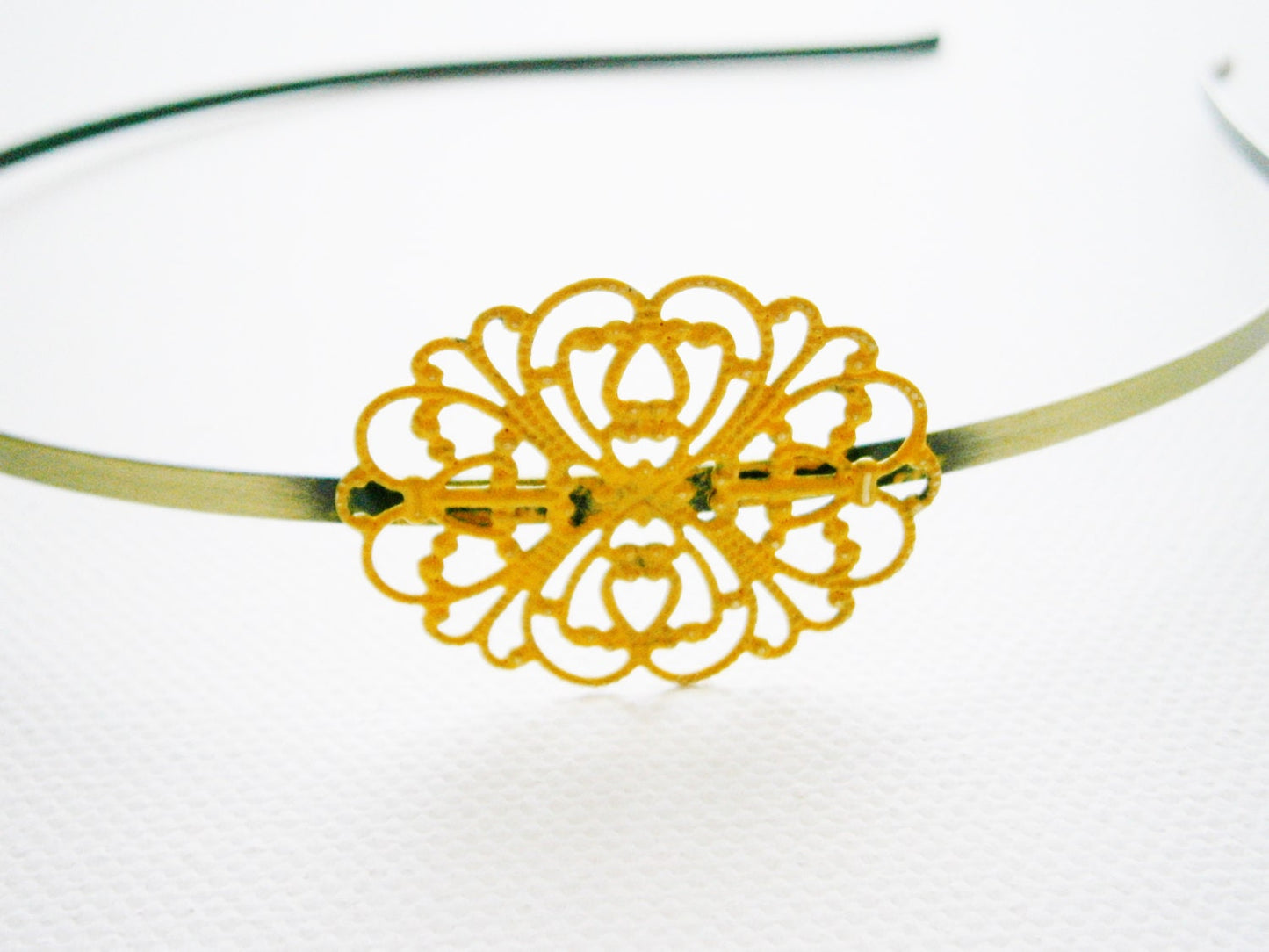 Cobalt Blue Patina Filigree Headband - Hair Accessory, Bridesmaid Gift, Family Pictures, Stocking Stuffer