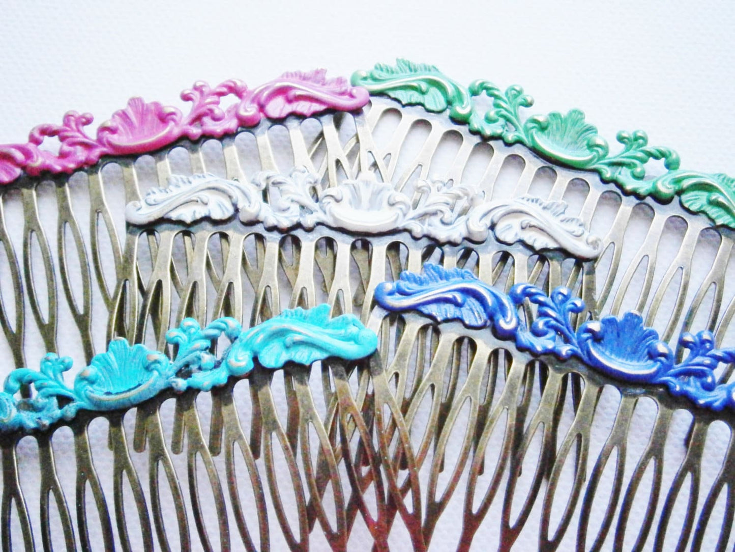 One Large Patina Filigree Hair Comb - Vintage Inspired/Shabby Chic/Bohemian/Hair Accessory