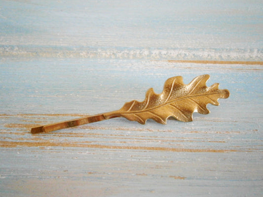 Leaf Hair Pin Gold/Leaf Bobby Pin/Leaf Hair Clip/Woodland Leaf Hair Pin/Woodland Hair Clip/Nature Hair Clip/Wedding Hair Accessories