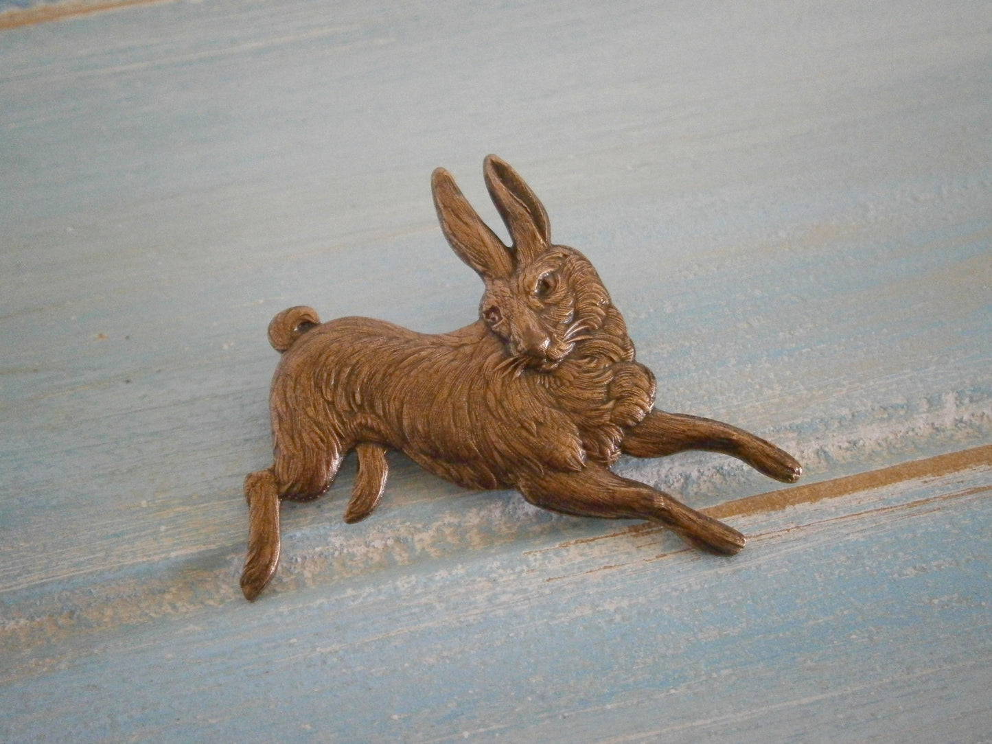 Red Copper Bunny Brooch/Rabbit Pin Brooch/Copper Bunny Pin Brooch/Steampunk Accessories/Boho Fashion Accessory/Animal Lover Brooch/Brooch