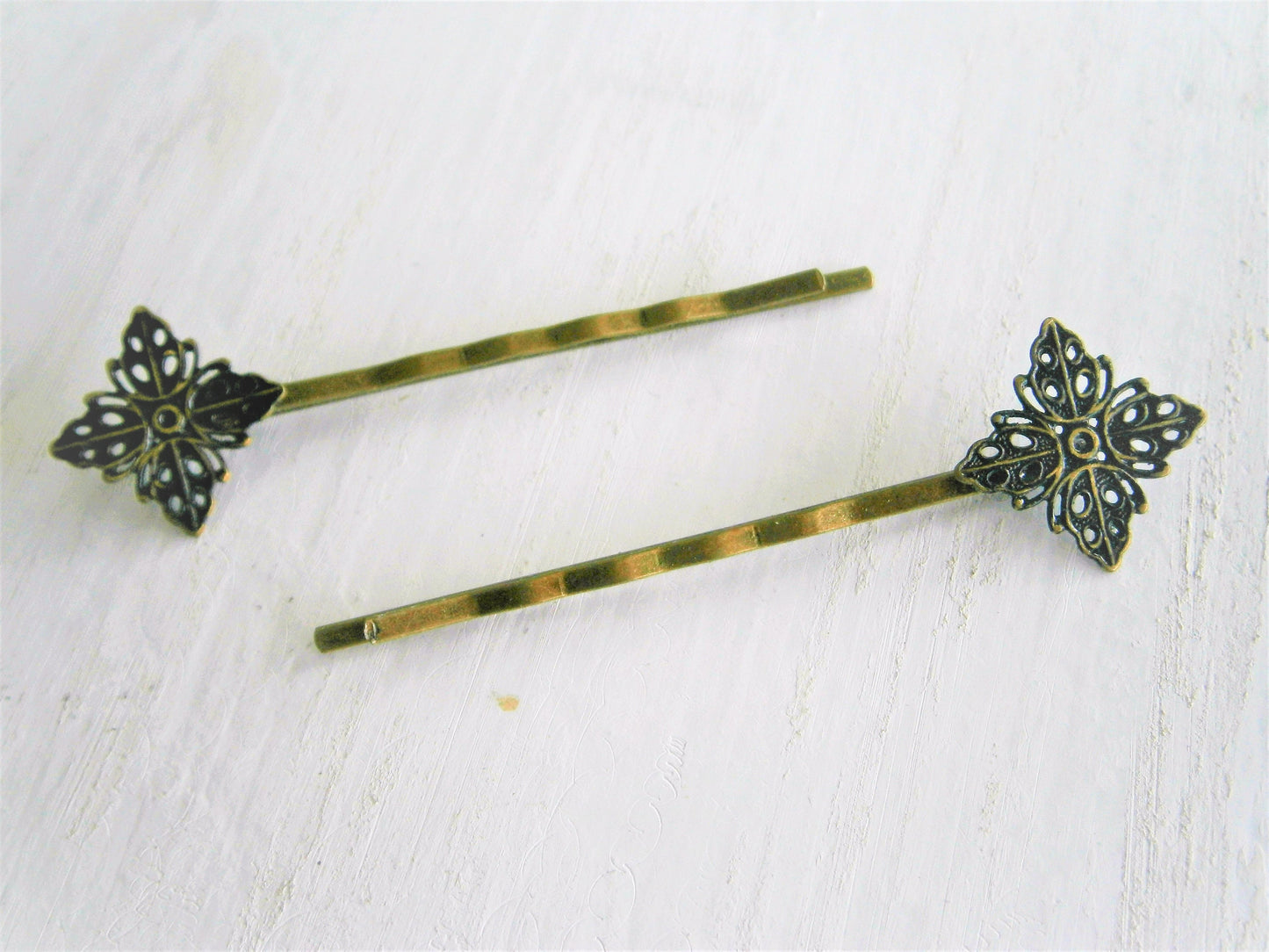 Black Filigree Patina Antique Bronze Bobby Pins Set of Two/Hair Clips/Bohemian Hair Clips/Shabby Chic Hair Clips/Bobby Pins/Vintage Style