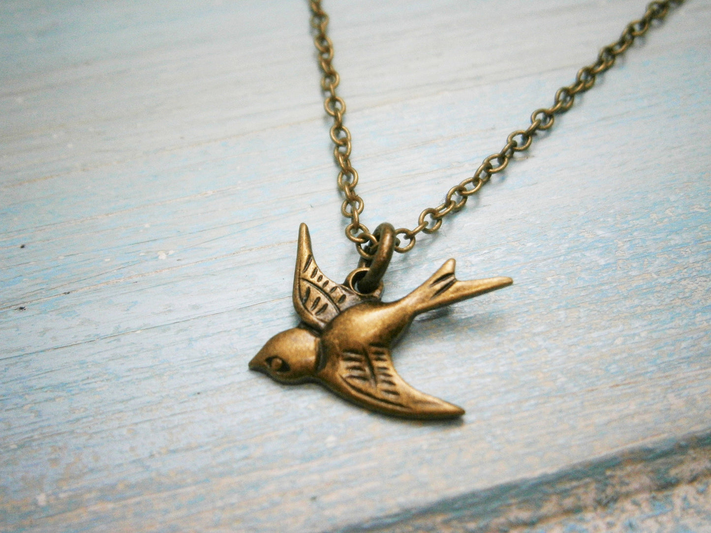 Antique Bronze Small Bird Necklace Charm/Boho Necklace/Nature Necklace/Woodland Necklace/Bohemian Jewelry/Bird Necklace/Bridesmaid Gift