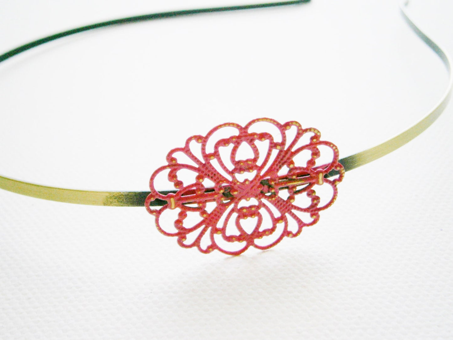 Cobalt Blue Patina Filigree Headband - Hair Accessory, Bridesmaid Gift, Family Pictures, Stocking Stuffer