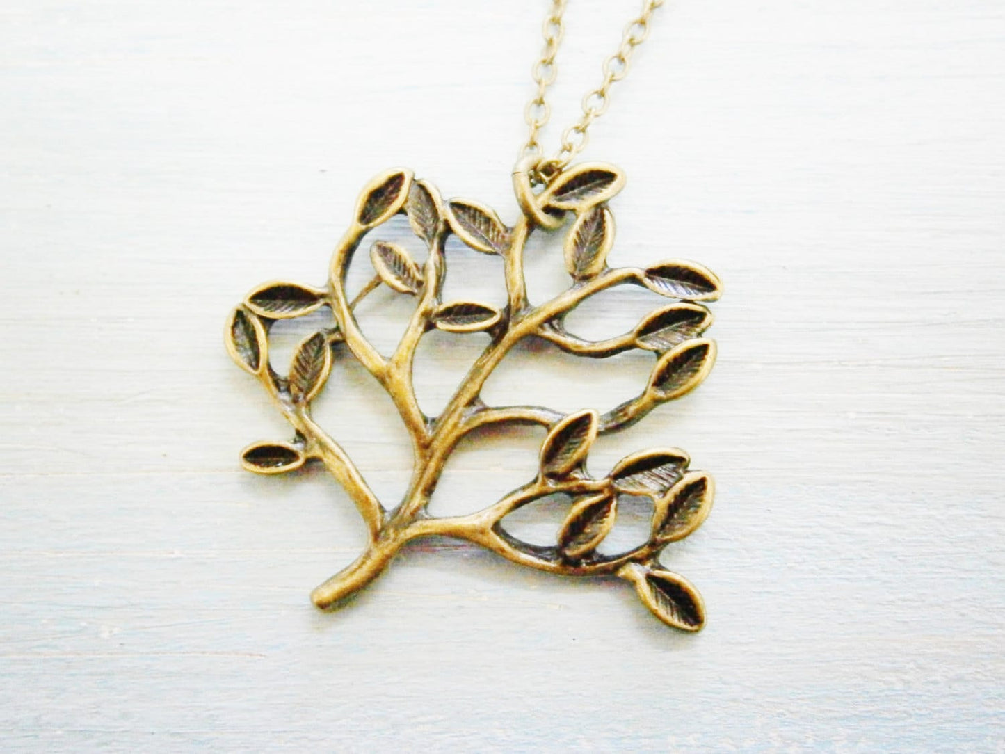 Antique Bronze Tree Necklace/Boho Necklace/Nature Necklace/Woodland Necklace