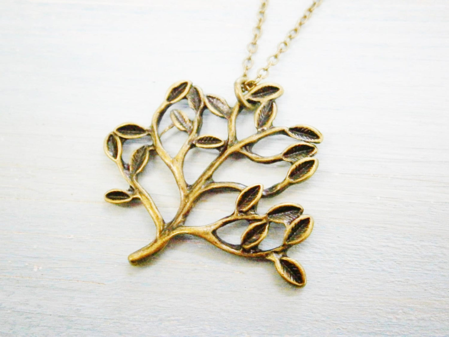 Antique Bronze Tree Necklace/Boho Necklace/Nature Necklace/Woodland Necklace
