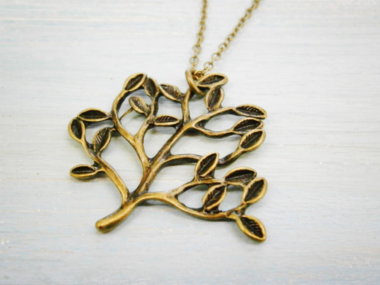 Antique Bronze Tree Necklace/Boho Necklace/Nature Necklace/Woodland Necklace